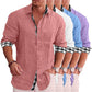 2023 Summer Gentleman Paneled Casual Buttons Pocket Blouse