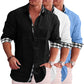 2023 Summer Gentleman Paneled Casual Buttons Pocket Blouse