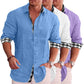 2023 Summer Gentleman Paneled Casual Buttons Pocket Blouse