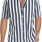 2023 New Men's Striped Casual Short Sleeve Shirts