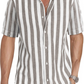 2023 New Men's Striped Casual Short Sleeve Shirts