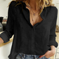 2023 New Hot Sale-Ladies Loose Casual Long Sleeve Linen Shirt