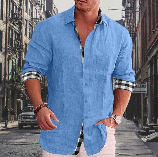 2023 Summer Gentleman Paneled Casual Buttons Pocket Blouse