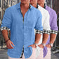 2023 Summer Gentleman Paneled Casual Buttons Pocket Blouse