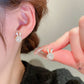 2023 Fashion rabbit Zircon Round Petal Earrings